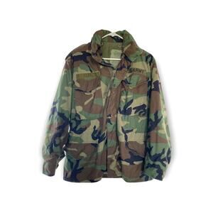 Vintage M-65 woodland camo US Army field jacket